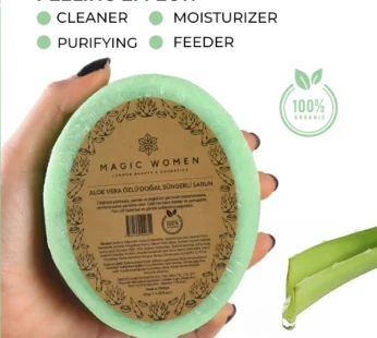 Natural Sponge Soap with Aloe Vera – 120g