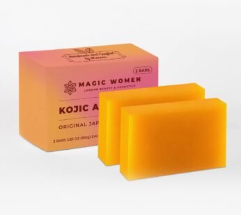 Kojic Acid Soap Dark Spot Remover – 2 Bar (3.5 oz Each) with Vitamin C, Retinol, Turmeric, Natural Skin Brightening