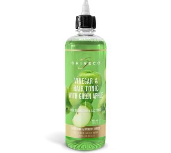 Hair Tonic with Vinegar – 400 mL – Adds Shine, Vitality & Balance – Raspberry & Green Apple Variants (Green Apple Vinegar)