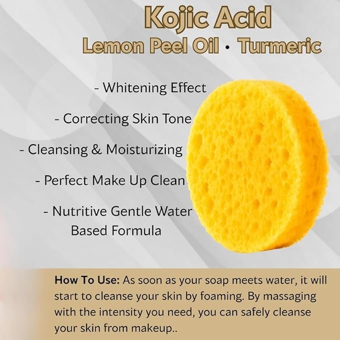 Make Up Remover Sponge Soap with Silicone Texture – 65 g Facial Cleansing Soap for Daily Makeup Removal - Image 2
