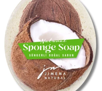 Fruit & Modern Soap Collection – 125g Plant-Based Foaming Bath Bars with Built-In Sponge System – Daily Use Shower Soap Set (Coconut Sponge Soap)